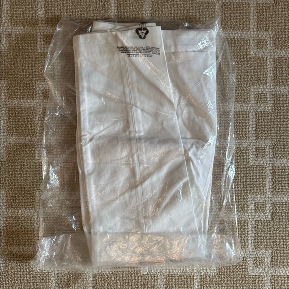 NWT Talbots White Classic Side Zip Pants Cotton Stretch Office Casual Size 12 - Picture 8 of 10